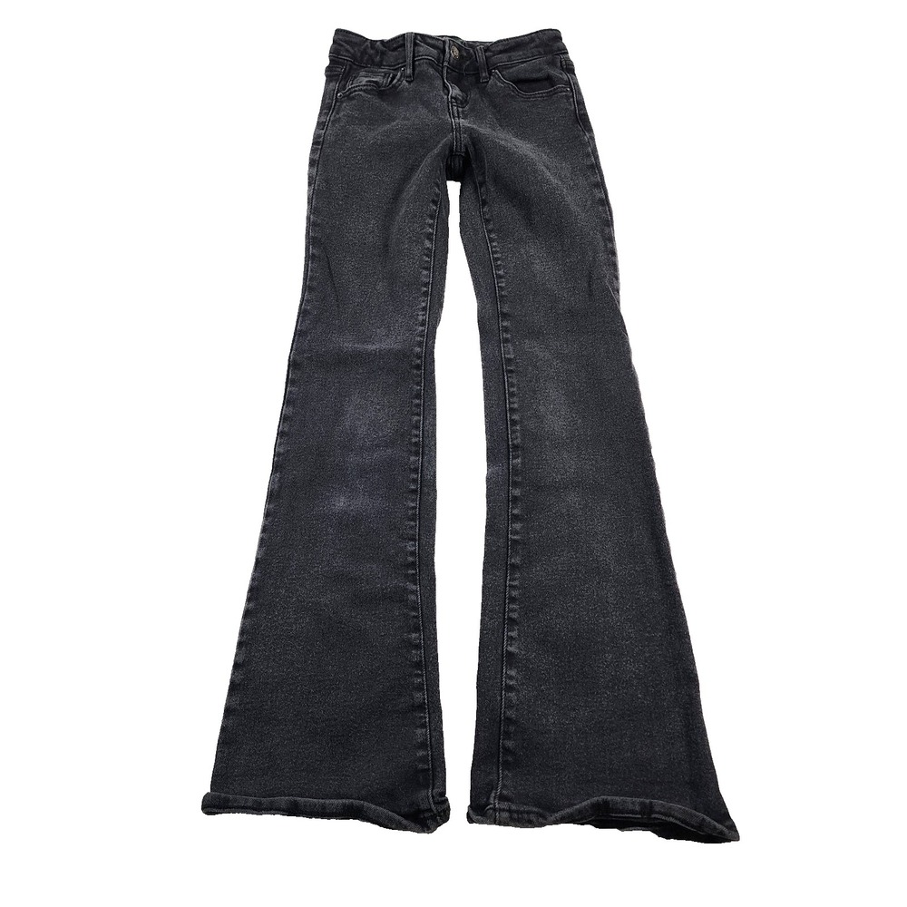 Wild Fable Jeans Womens 0 W24 Low Rise Flare Black Denim Stretch Chic Y2K